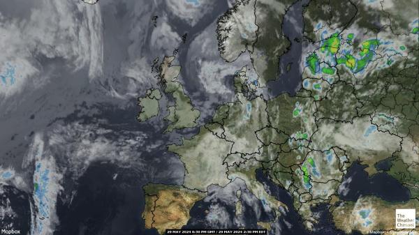 Portugal Previsão do tempo nuvem mapa 