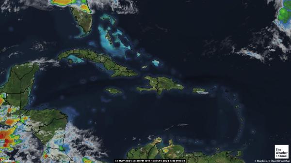 Puerto Rico Weer wolk kaart 
