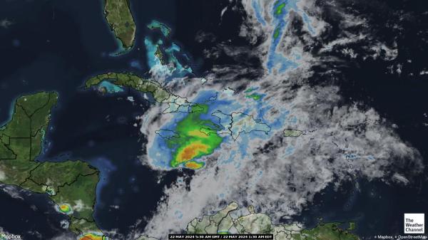 Puerto Rico Previsão do tempo nuvem mapa 