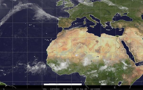 Katar Mapa oblačnosti počasia 
