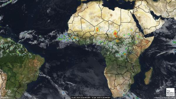 Rwanda Peta Cuaca Awan 