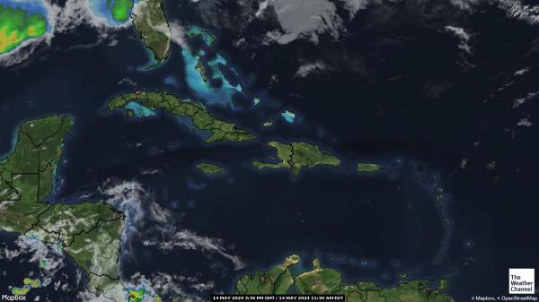 Saint Kitts og Nevis Vær sky kart 