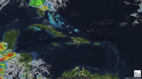Сейнт Китс и Невис времето облачна карта 