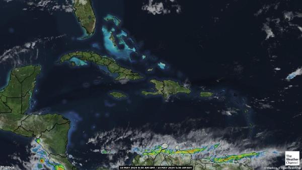 Saint Kitts and Nevis Hava bulut haritası 
