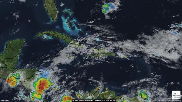 Saint Kitts and Nevis Meteo nuvola mappa 