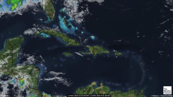 Saint Kitts and Nevis Meteo nuvola mappa 
