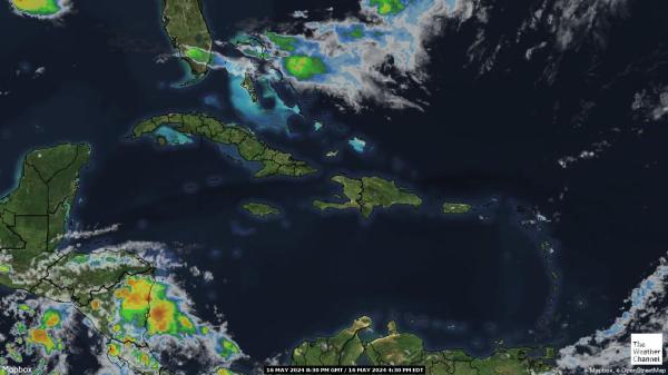 Saint Kitts dan Nevis Peta Cuaca Awan 