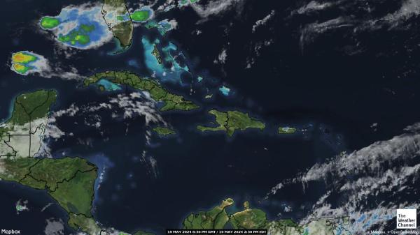 Saint Kitts en Nevis Weer wolk kaart 