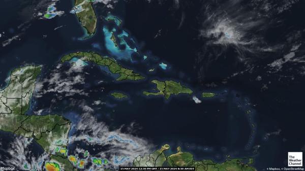 Saint Lucia Previsão do tempo nuvem mapa 