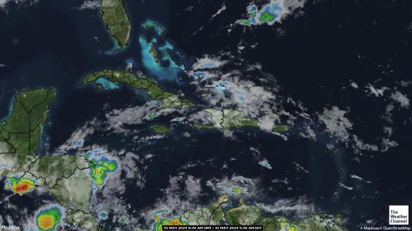 Saint Lucia Sää pilvi kartta 