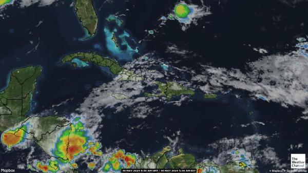 Saint Lucia Peta Cuaca awan 