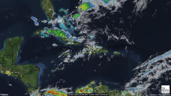 Saint Lucia Bản đồ thời tiết đám mây 