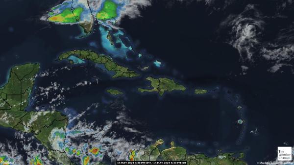 Άγιος Βικέντιος και Γρεναδίνες Καιρός σύννεφο χάρτη 