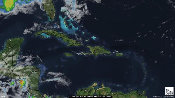Saint Vincent ja Grenadiinit Sää pilvi kartta 