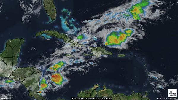 Сейнт Винсънт и Гренадини времето облачна карта 