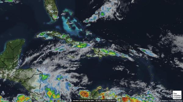 Saint Vincent és a Grenadine-szigetek Időjárás felhő térkép 