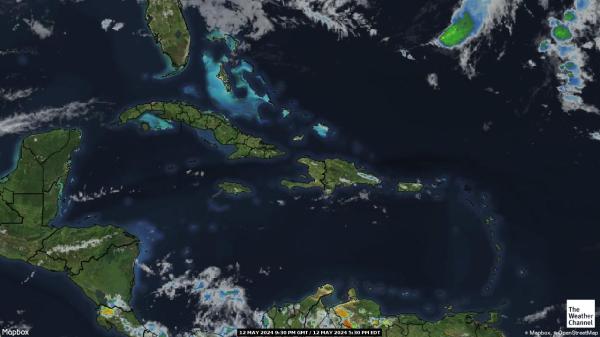 Saint Vincent dan Grenadines Peta Cuaca awan 