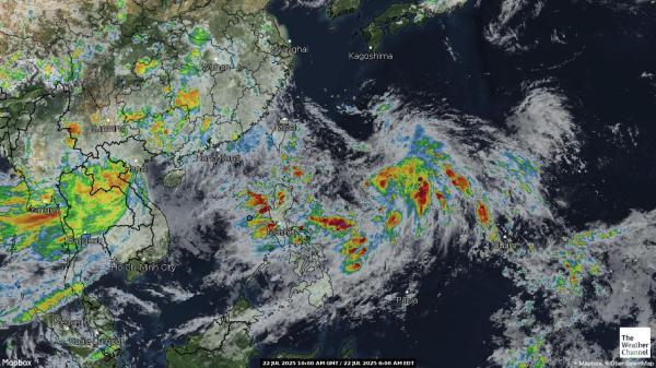 Samoa Peta Cuaca Awan 