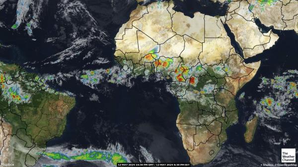 São Tomé és Príncipe Időjárás felhő térkép 