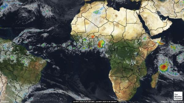 São Tomé and Príncipe Previsão do tempo nuvem mapa 