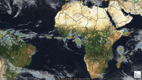 São Tomé dan Príncipe Peta Cuaca awan 