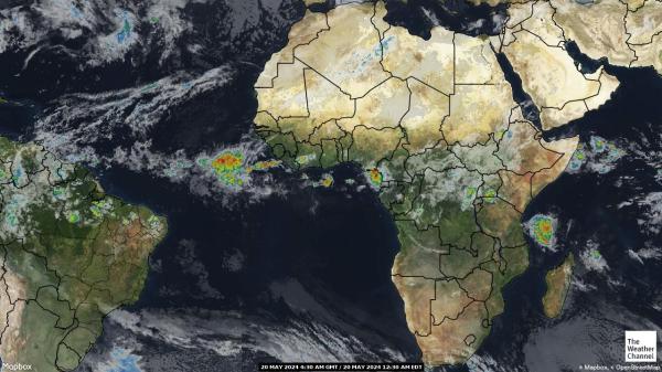 São Tomé and Príncipe Previsão do tempo nuvem mapa 