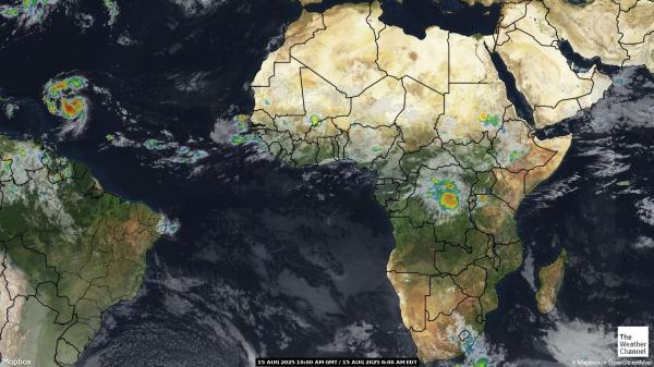 São Tomé and Príncipe Meteo nuvola mappa 