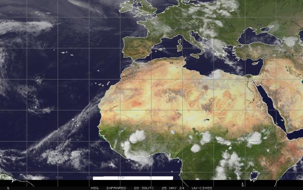 Szaud-Arábia Időjárás felhő térkép 