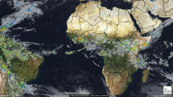 Senegal Počasí mrak mapy 