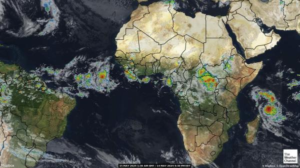 Seychelles Previsão do tempo nuvem mapa 