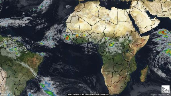 Sierra Leone Počasí mrak mapy 