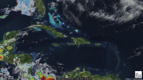Sint Maarten Počasí mrak mapy 