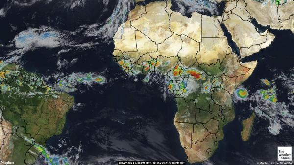 Somálsko Mapa oblačnosti počasia 