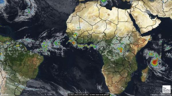 جنوبی افریقہ موسم بادل کا نقشہ 