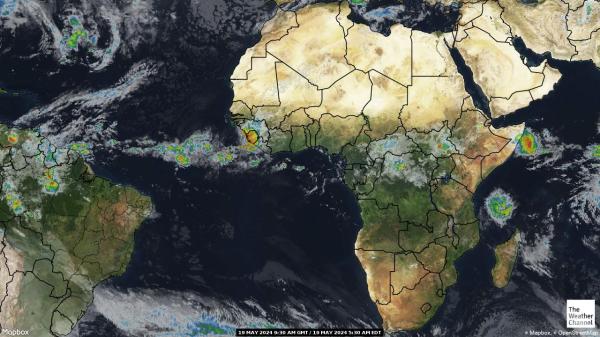 South Africa Previsão do tempo nuvem mapa 