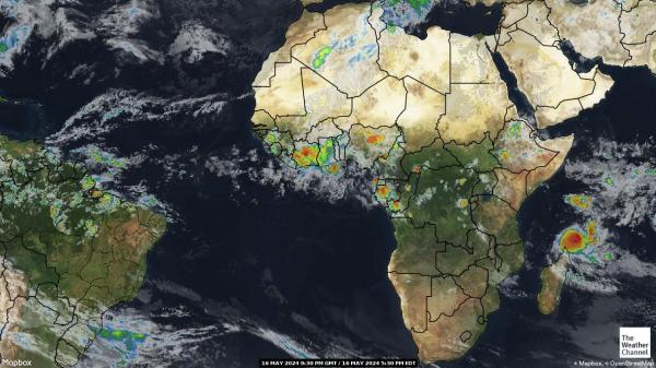 Afrika Selatan Peta Cuaca Awan 