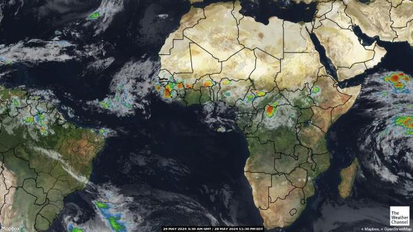 South Africa Previsão do tempo nuvem mapa 