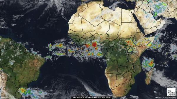 Южна Африка времето облачна карта 