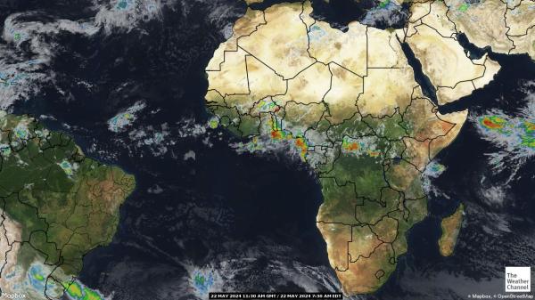 Sydafrika Väder moln karta 