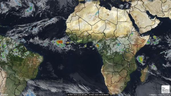 Zuid-Afrika Weer wolk kaart 