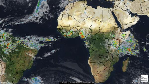 Южна Африка времето облачна карта 