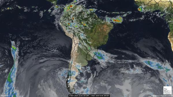 Sør Amerika Vær sky kart 