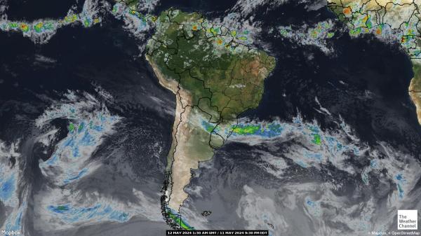 Güney Amerika Hava bulut haritası 