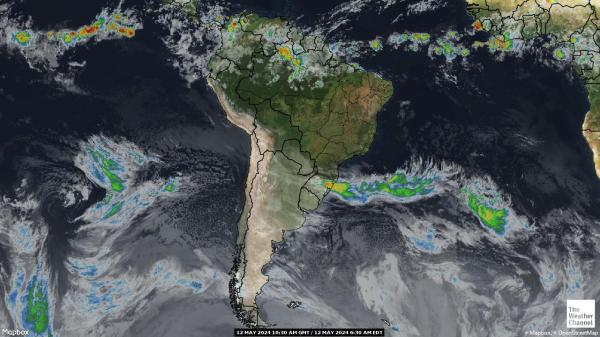 Sør Amerika Vær sky kart 