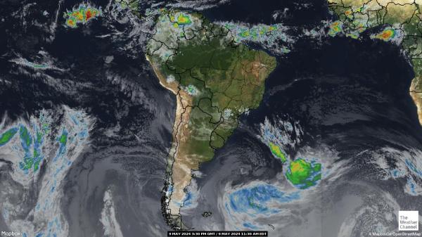 America de Sud Hartă starea vremii nor 