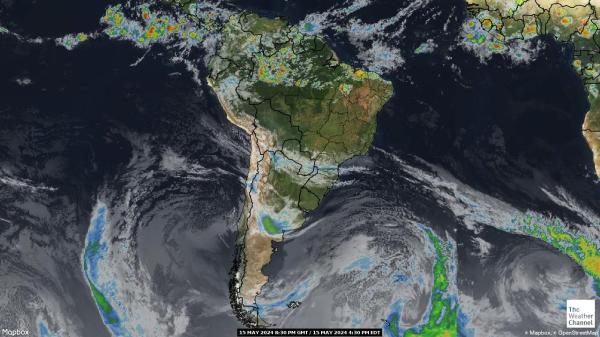 Νότια Αμερική Καιρός σύννεφο χάρτη 