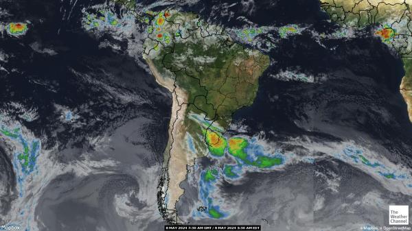 South America Weather Cloud Map 