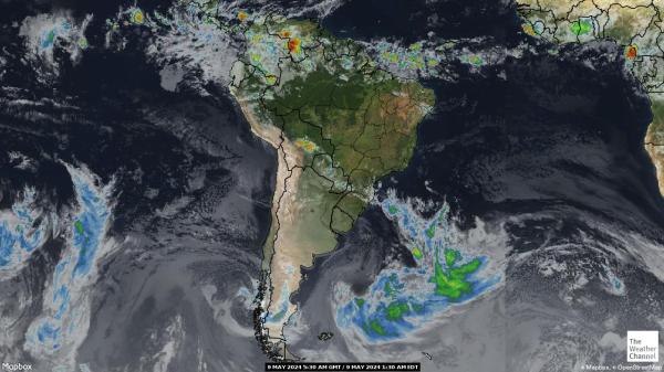 남아메리카 날씨 구름지도 