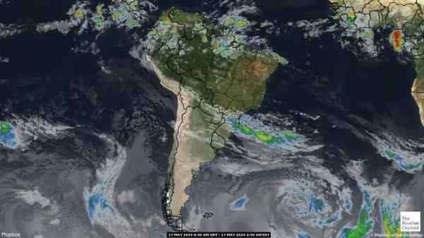 Zuid-Amerika Weer wolk kaart 