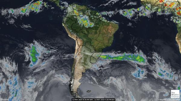 Νότια Αμερική Καιρός σύννεφο χάρτη 
